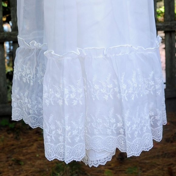 VTG Ivory Christening Baptismal 4-Piece Outfit Gown/Set 0-6M - Picture 9 of 13